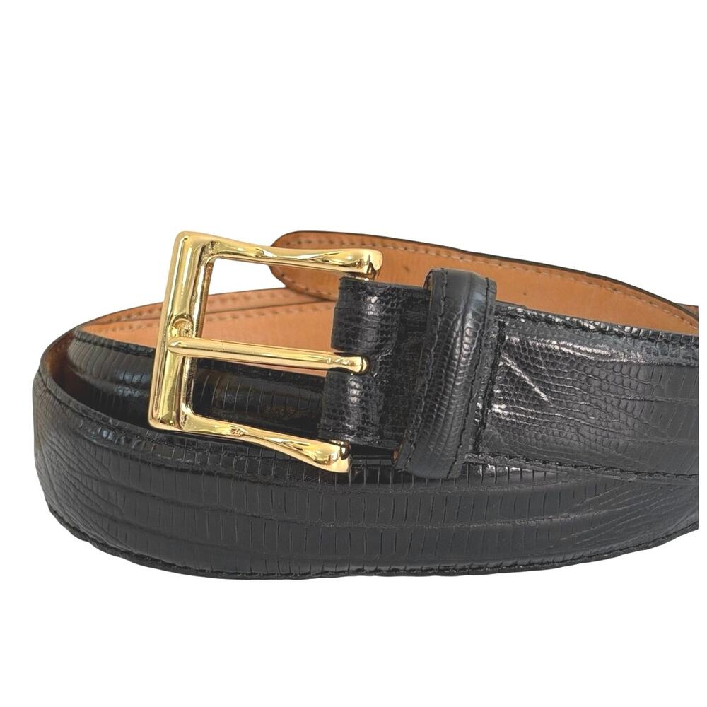 Martin Dingman black leather mens belt size 36